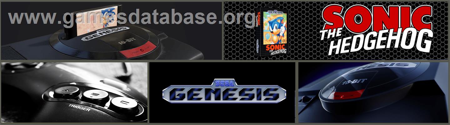 Sonic The Hedgehog - Sega Genesis - Artwork - Marquee