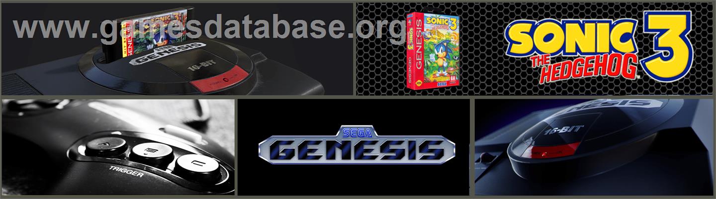 Sonic The Hedgehog 3 - Sega Genesis - Artwork - Marquee