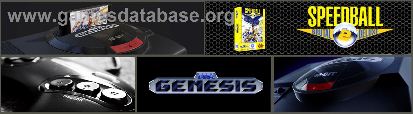 Speedball 2: Brutal Deluxe - Sega Genesis - Artwork - Marquee