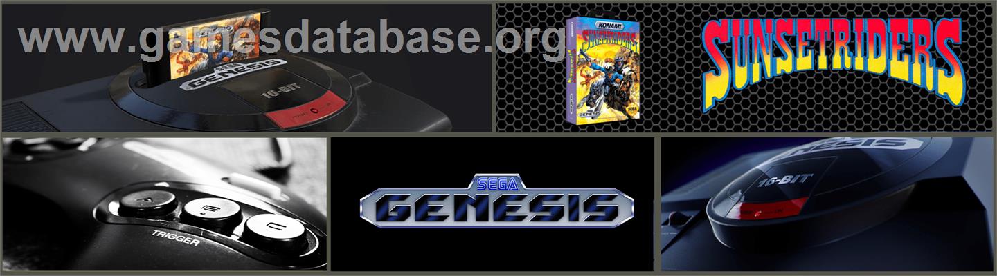 Sunset Riders - Sega Genesis - Artwork - Marquee