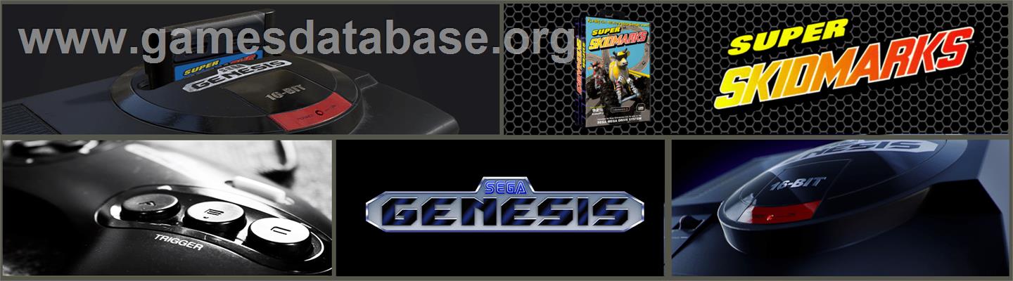 Super Skidmarks - Sega Genesis - Artwork - Marquee