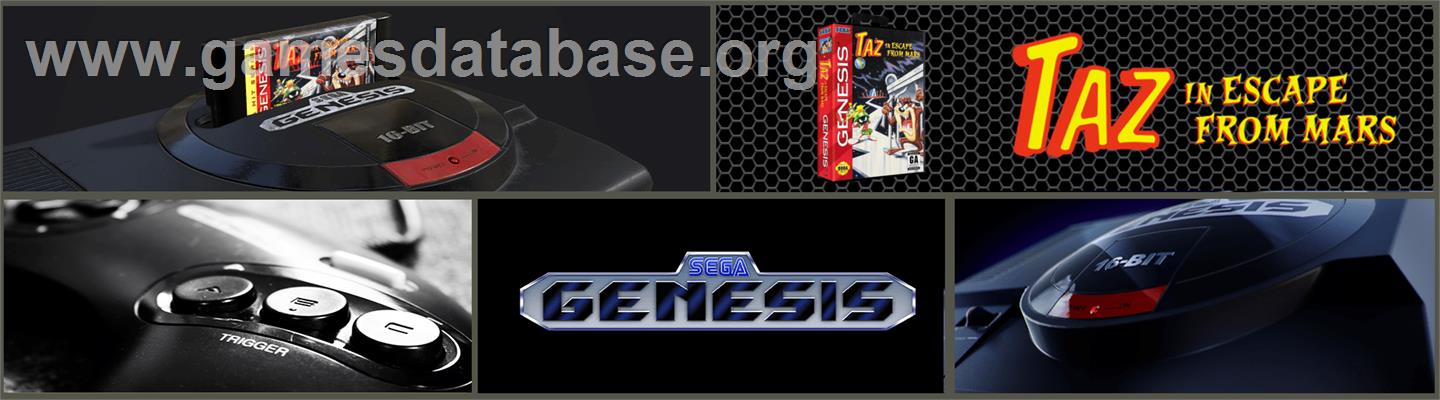 Taz in Escape from Mars - Sega Genesis - Artwork - Marquee