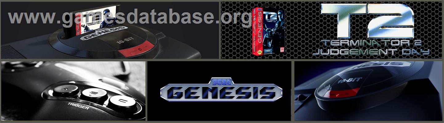 Terminator 2 - Judgment Day - Sega Genesis - Artwork - Marquee