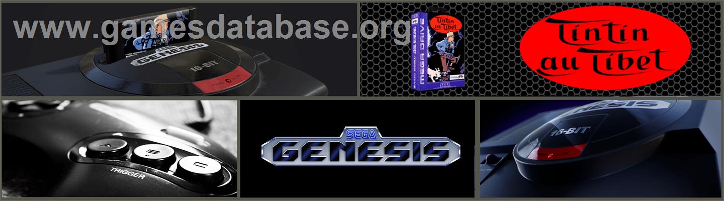 Tintin in Tibet - Sega Genesis - Artwork - Marquee
