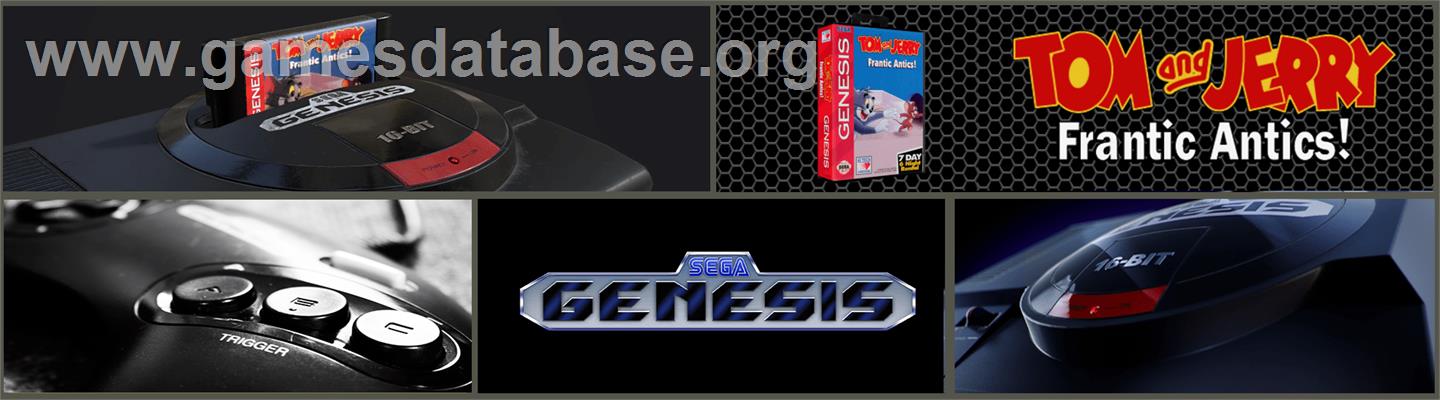 Tom and Jerry - Frantic Antics - Sega Genesis - Artwork - Marquee