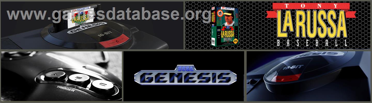 Tony La Russa Baseball - Sega Genesis - Artwork - Marquee