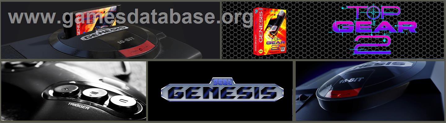 Top Gear 2 - Sega Genesis - Artwork - Marquee