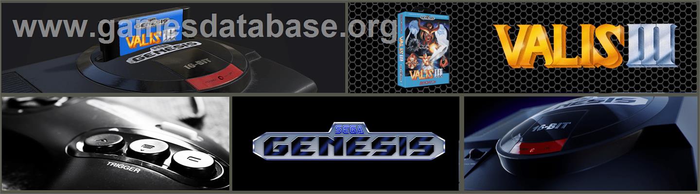 Valis 3 - Sega Genesis - Artwork - Marquee