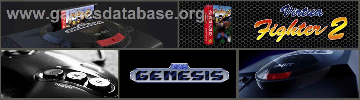 Virtua Fighter 2 - Sega Genesis - Artwork - Marquee