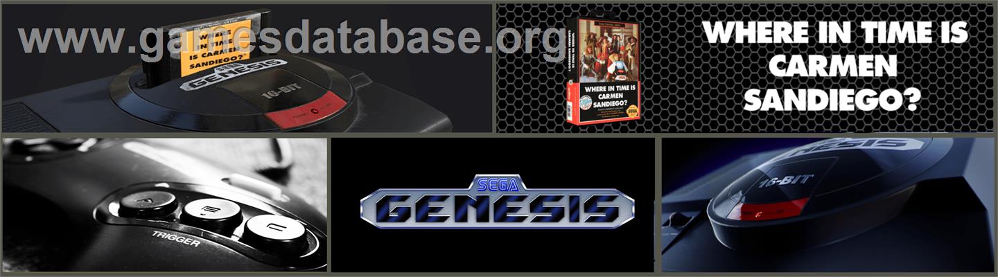 Where in Time is Carmen Sandiego - Sega Genesis - Artwork - Marquee