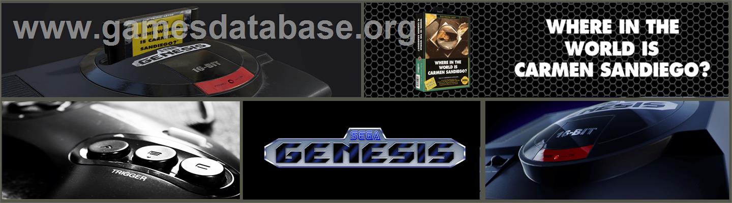 Where in the World is Carmen Sandiego - Sega Genesis - Artwork - Marquee