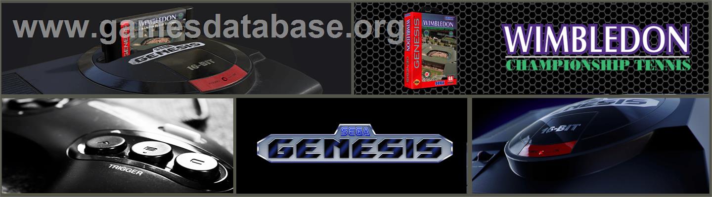 Wimbledon Championship Tennis - Sega Genesis - Artwork - Marquee