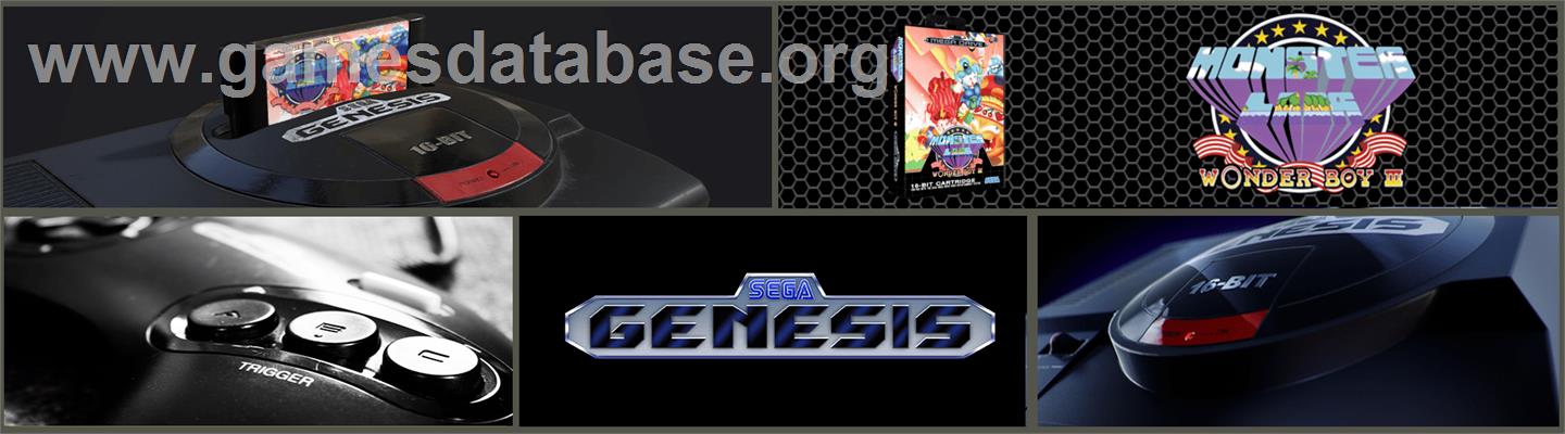 Wonder Boy III - Monster Lair - Sega Genesis - Artwork - Marquee