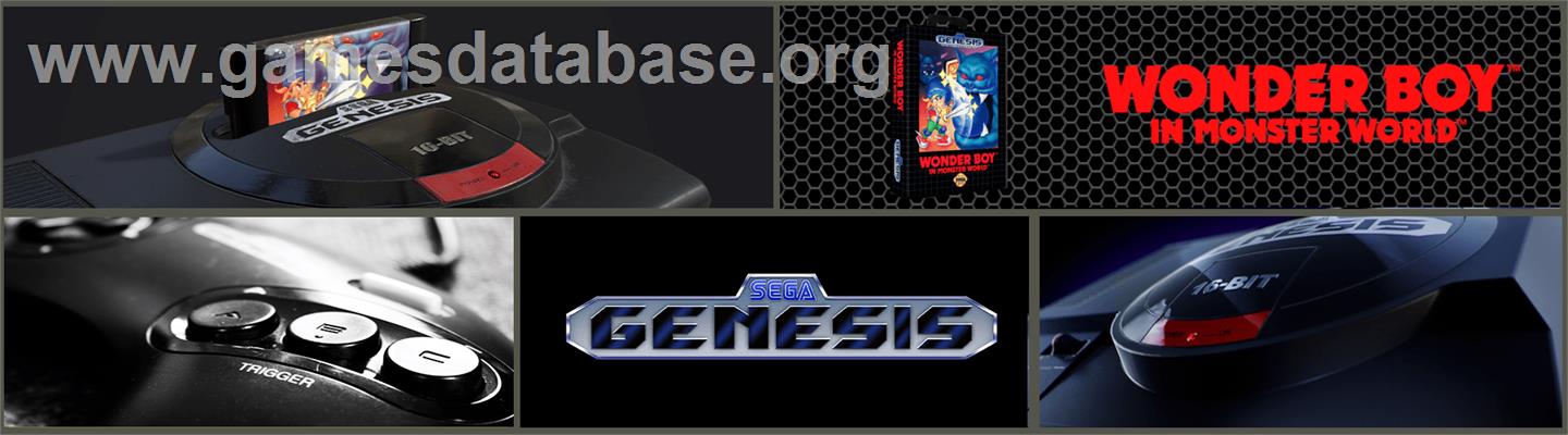 Wonder Boy in Monster World - Sega Genesis - Artwork - Marquee