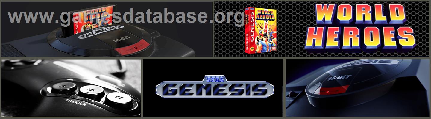 World Heroes Sega Genesis Artwork Marquee