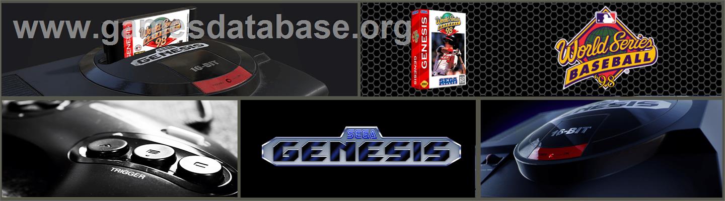 World Series Baseball '98 - Sega Genesis - Artwork - Marquee