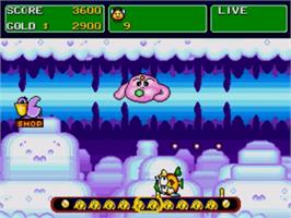 In game image of Adventurous Boy - Mao Xian Xiao Zi on the Sega Genesis.