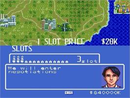 In game image of Aerobiz on the Sega Genesis.