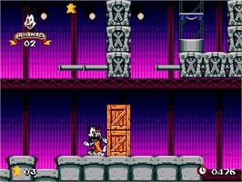 In game image of Animaniacs on the Sega Genesis.