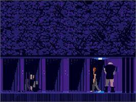 In game image of Another World on the Sega Genesis.