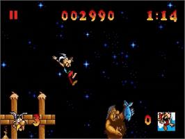 In game image of Astérix and the Great Rescue on the Sega Genesis.