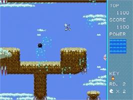 In game image of Aworg - Hero In The Sky on the Sega Genesis.