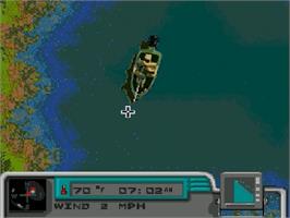 In game image of Bass Masters Classic - Pro Edition on the Sega Genesis.
