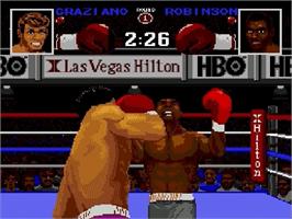 In game image of Boxing Legends of the Ring on the Sega Genesis.