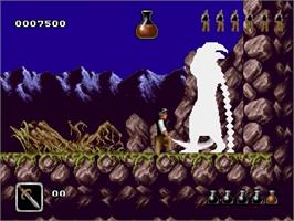 In game image of Bram Stoker's Dracula on the Sega Genesis.