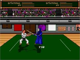 In game image of Budokan: The Martial Spirit on the Sega Genesis.