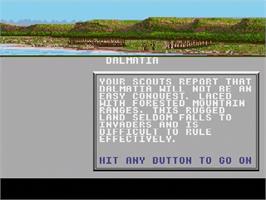 In game image of Centurion: Defender of Rome on the Sega Genesis.