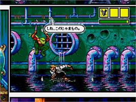 In game image of Comix Zone on the Sega Genesis.