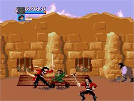 In game image of Cutthroat Island on the Sega Genesis.