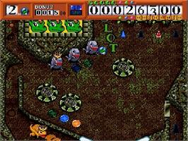 In game image of Dino Land on the Sega Genesis.