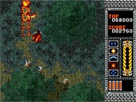 In game image of Elemental Master on the Sega Genesis.