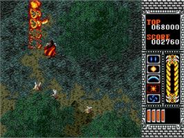 In game image of Elemental Master on the Sega Genesis.