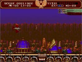 In game image of Empire Of Steel on the Sega Genesis.