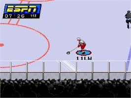 In game image of Espn National Hockey Night on the Sega Genesis.