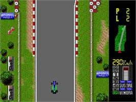 In game image of F1 Hero MD on the Sega Genesis.