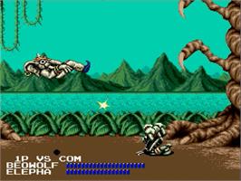 In game image of Fighting Masters on the Sega Genesis.