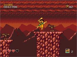 In game image of Flintstones, The on the Sega Genesis.