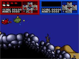 In game image of Gadget Twins, The on the Sega Genesis.