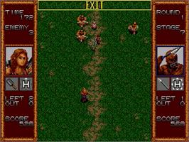 In game image of Gain Ground on the Sega Genesis.