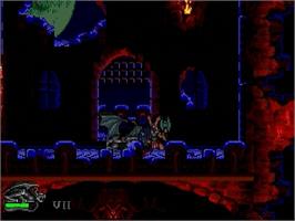 In game image of Gargoyles on the Sega Genesis.