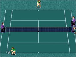 In game image of Grandslam - The Tennis Tournament '92 on the Sega Genesis.