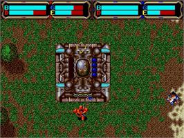 In game image of Herzog Zwei on the Sega Genesis.