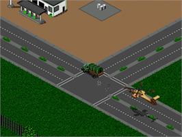 In game image of Jungle Strike on the Sega Genesis.