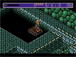 In game image of Landstalker - Koutei No Zaihou on the Sega Genesis.