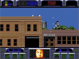 In game image of Lawnmower Man, The on the Sega Genesis.