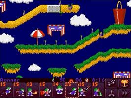 In game image of Lemmings 2 - The Tribes on the Sega Genesis.